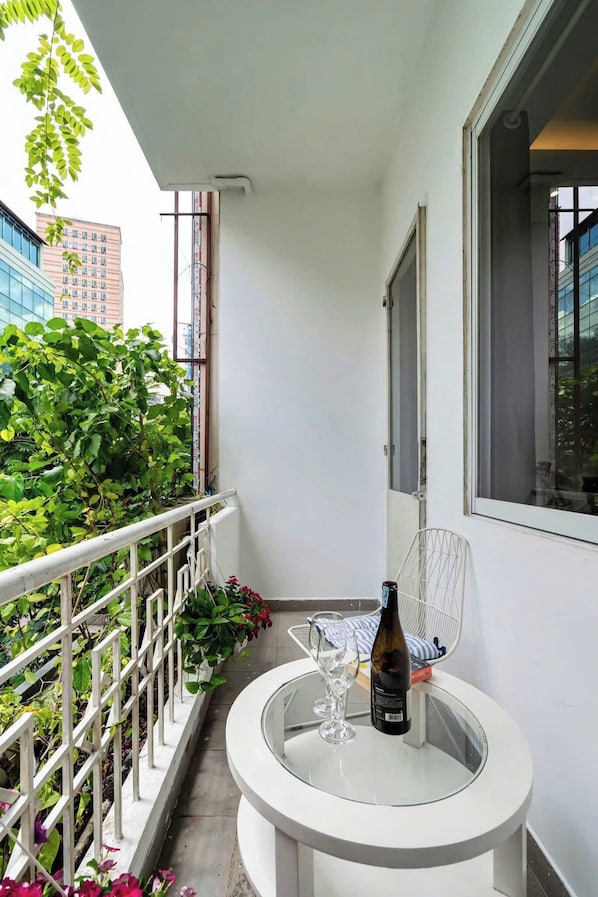 Quarto casal luxo | Terraço/pátio