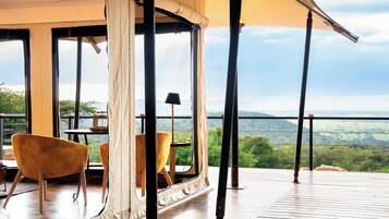 Luxury Tent, Hill View | Outdoor dining