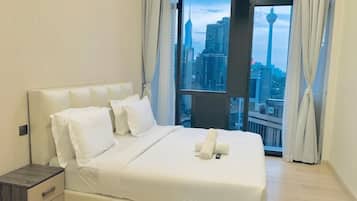 Premium Apartment, 3 Bedrooms, City View | Memory-foam beds, in-room safe, soundproofing, iron/ironing board