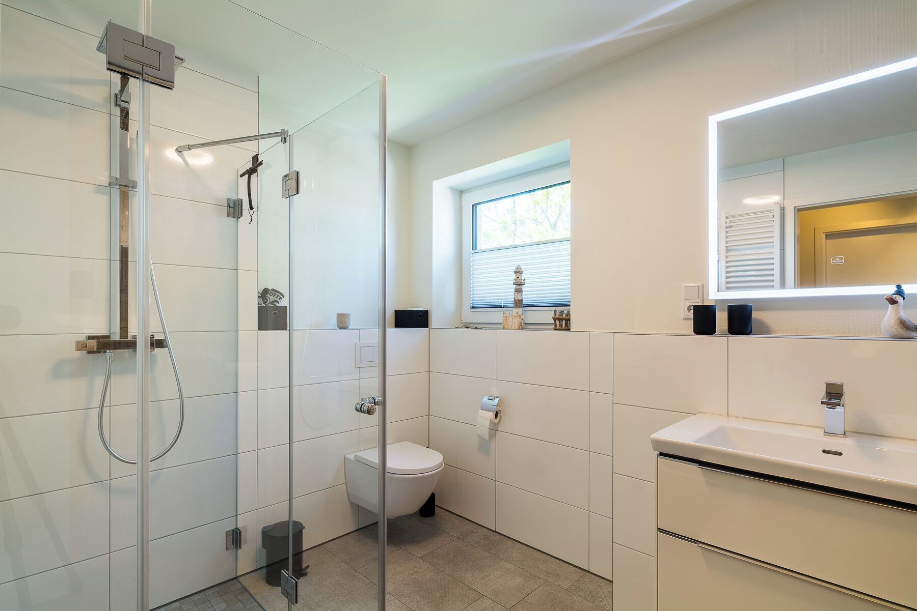 Shower, hair dryer
