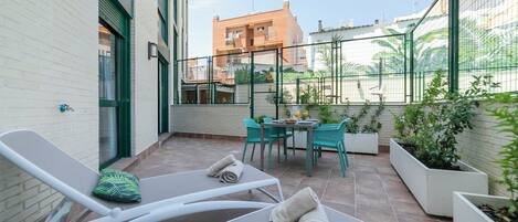 Comfort Apartment, Patio, City View | Terrace/patio