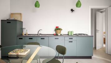 Classic Apartment, 2 Bedrooms, Hill View | Private kitchen | Fridge, oven, stovetop, dishwasher