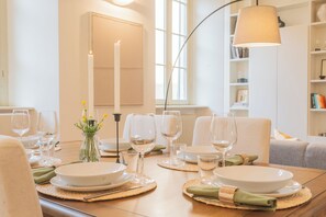 Apartment (2 Bedrooms) | Living area | 32-inch flat-screen TV with satellite channels, Netflix - Casa Odescalchi by Rent all Como (Como)