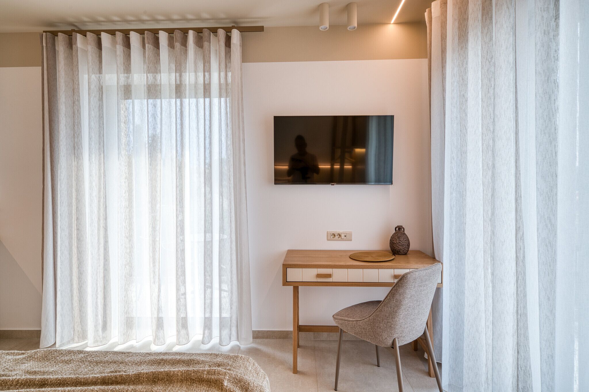 Deluxe Double Room, Balcony, Sea View | Egyptian cotton sheets, premium bedding, down duvets, memory-foam beds