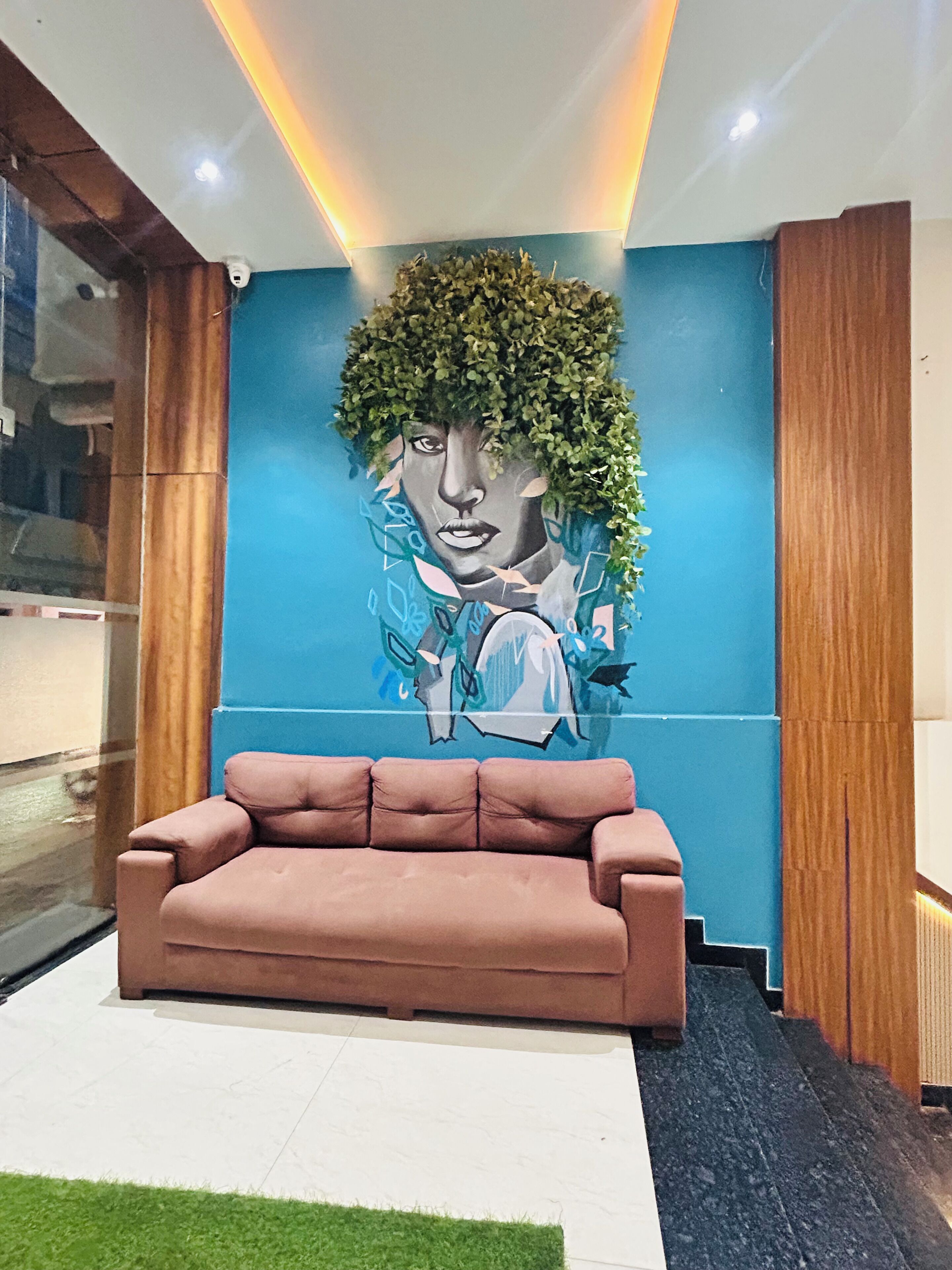 Siddeområde i lobbyen