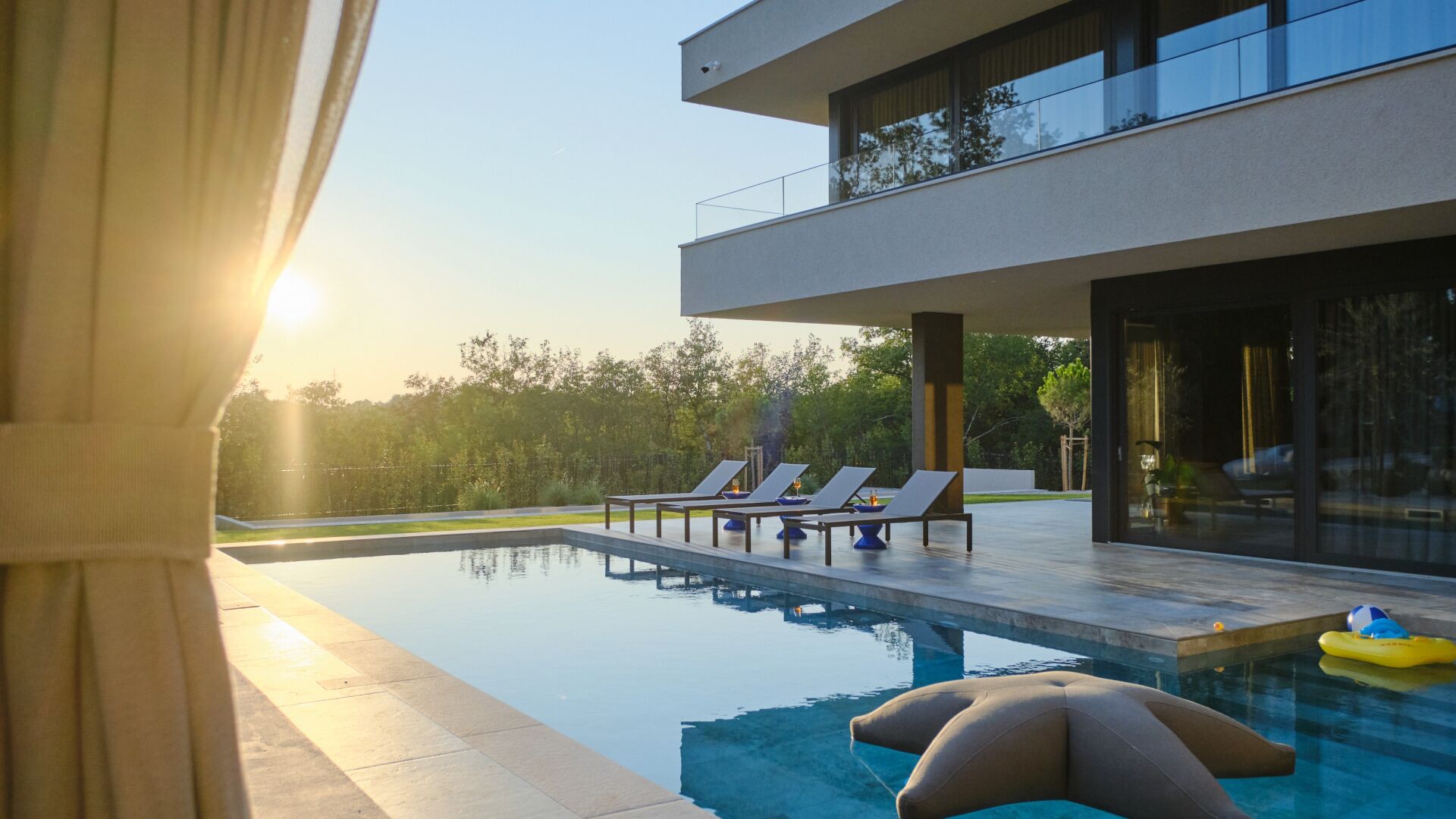 A heated pool