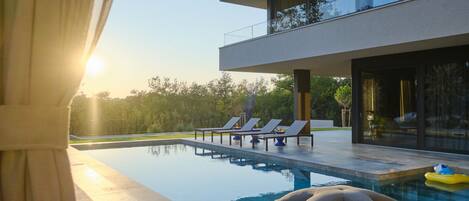 A heated pool
