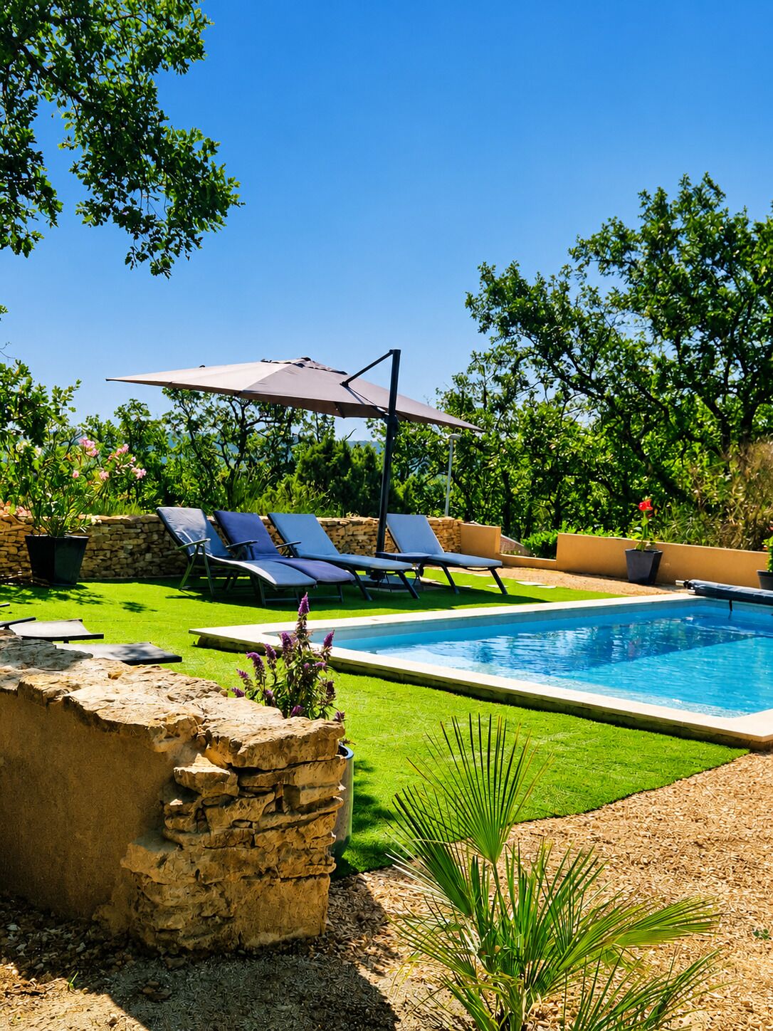Piscine extérieure, piscine chauffée