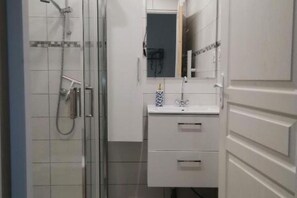 Shower, hair dryer, soap, toilet paper - Nice studio fully furnished, refurbished 15 min from Lyon (Lissieu)