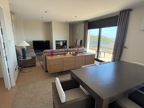 Télévision, cheminée