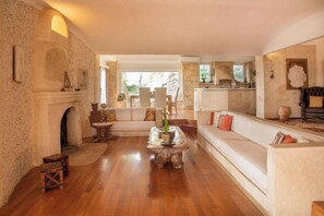 Classic Villa, Mountain View | Living room | 65-inch Smart TV with digital channels - Artisan Villa Aegina (Aegina)