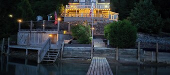 Tranquil Cove | Lakefront Cabin w. Wraparound Deck + Entertainment Room