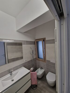 Dusche, Haartrockner, Handtücher