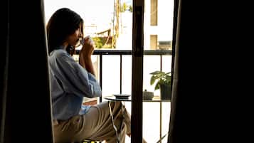 Double Room, Balcony, City View | Soundproofing, free WiFi