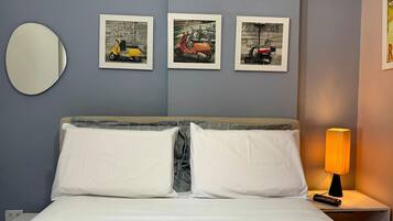 Lägenhet | Allergitestade sängkläder, mörkläggningsgardiner och gratis wi-fi