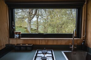 Fridge, coffee/tea maker