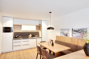 Signature Cabin, 2 Bedrooms | Private kitchen | Fridge, microwave, oven, stovetop