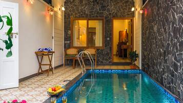 Luxury Villa, Private Pool, Garden View | Premium bedding, desk, blackout drapes, rollaway beds