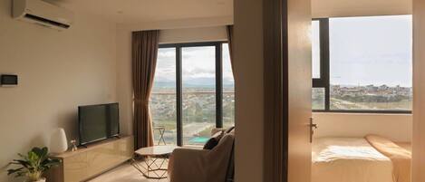 Familiekamer, balkon, uitzicht op de stad | Gratis wifi