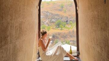 Vue depuis lâhĂ©bergement