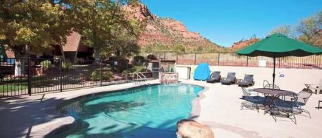 A heated pool