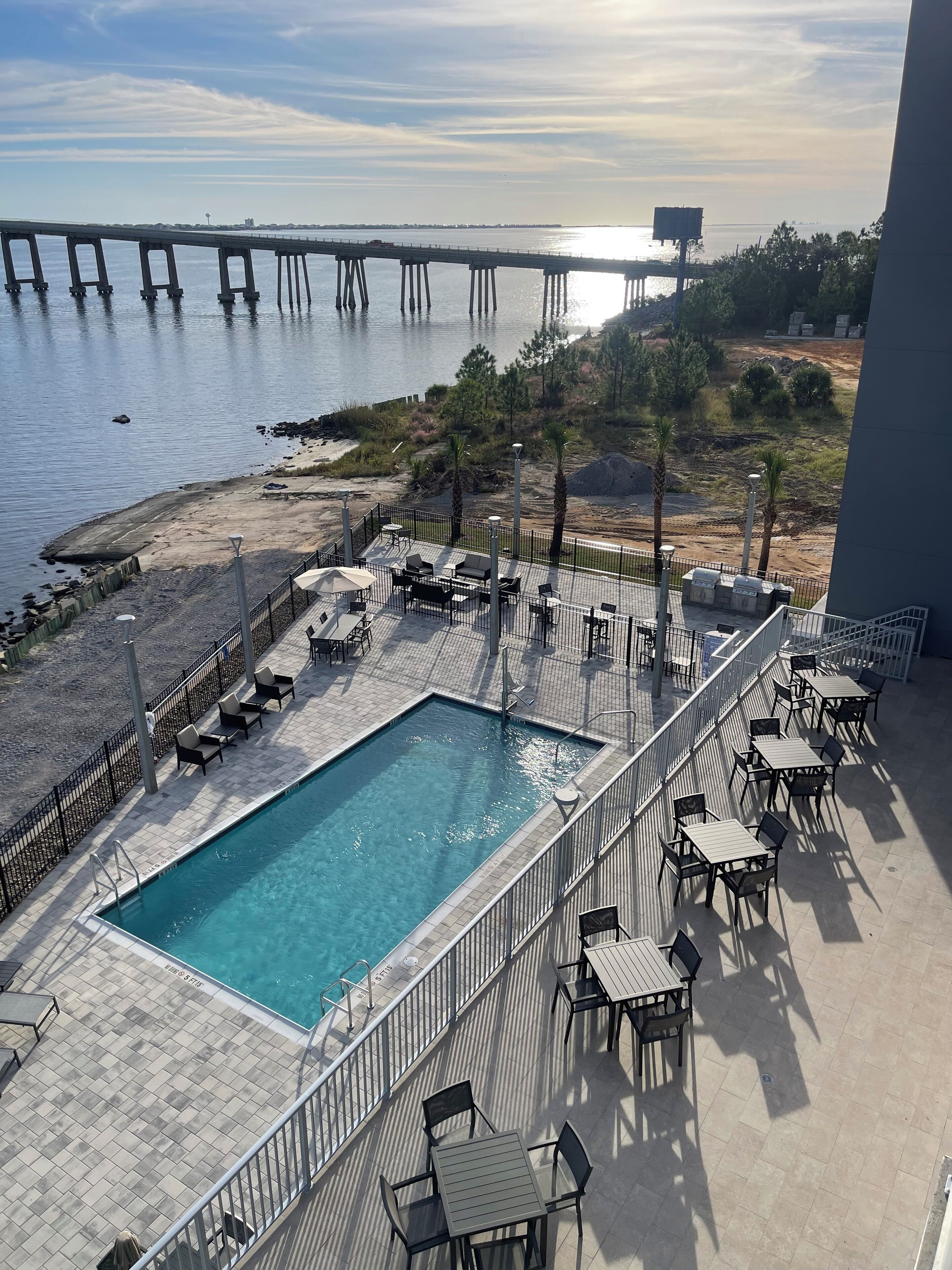 Seasonal outdoor pool, pool umbrellas, sun loungers