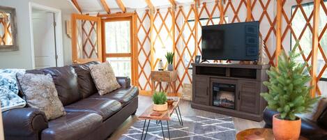 Fernseher, Kamin