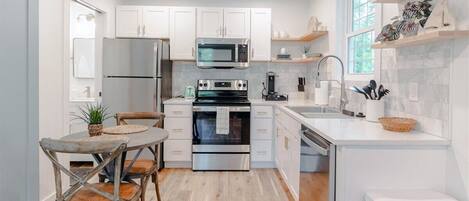 Microwave, oven, stovetop, dishwasher