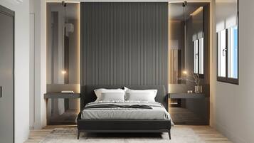 2 Schlafzimmer, Zimmersafe, Schreibtisch, Bügeleisen/Bügelbrett