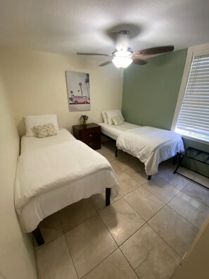 2 bedrooms, iron/ironing board, travel crib, free WiFi