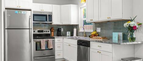 Microwave, oven, stovetop, dishwasher