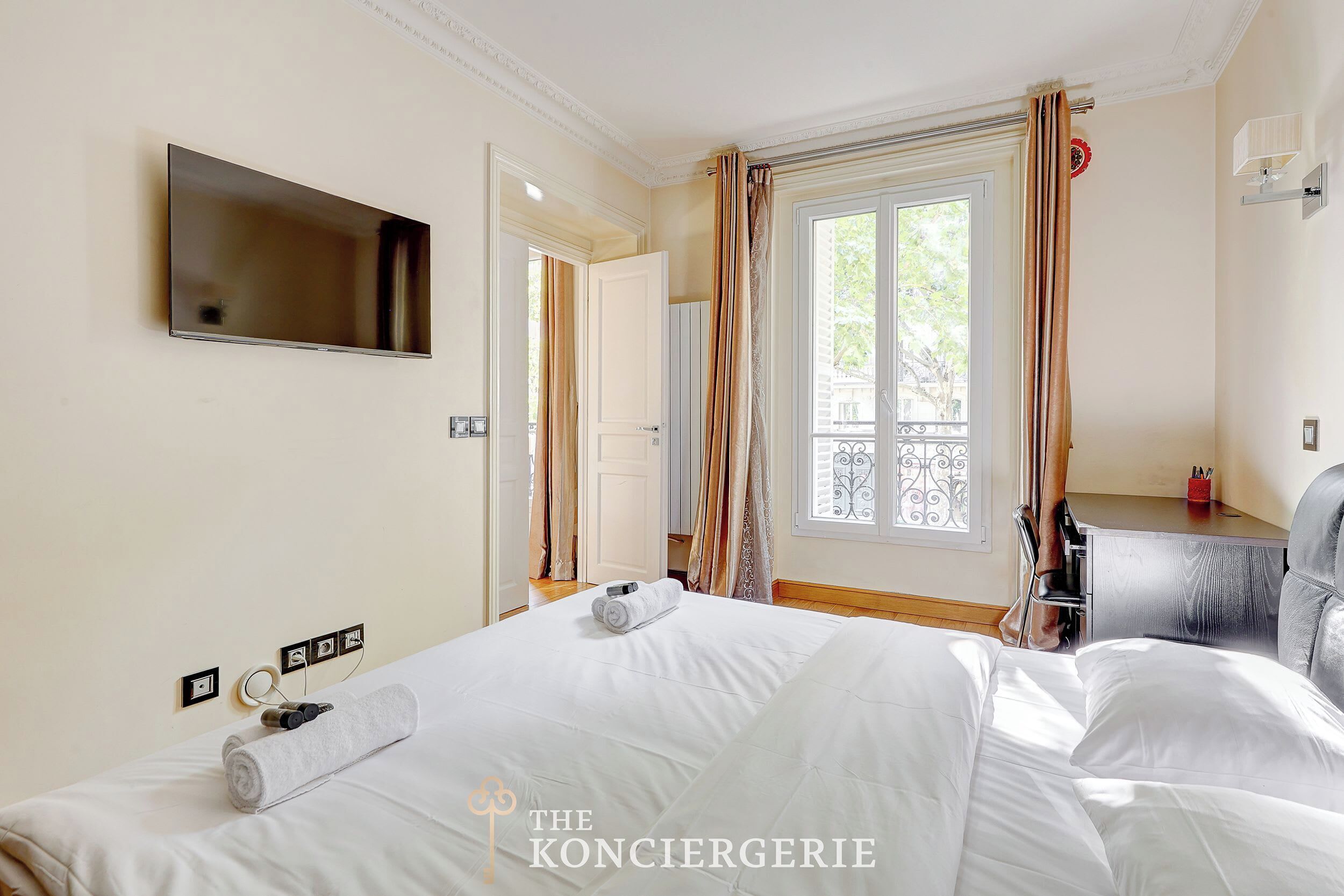 2 bedrooms, iron/ironing board, travel crib, WiFi