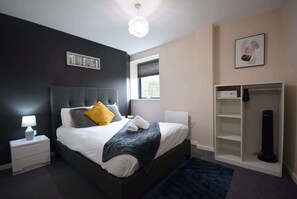 1 bedroom, iron/ironing board, travel crib, internet