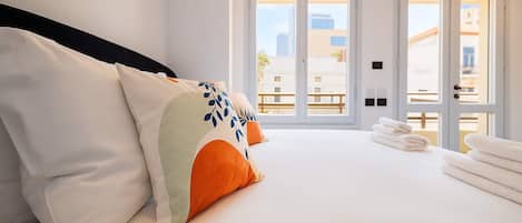 1 bedroom, desk, iron/ironing board, travel cot