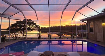 21-Acre Lakefront Paradise: Pool, Beach, Animals & Fire Pit