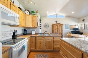 Microwave, oven, stovetop, toaster
