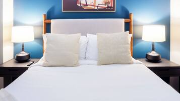 Decoración personalizada, muebles diferentes y ropa de cama