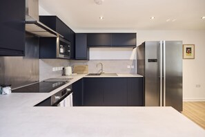 Fridge, oven, dishwasher, toaster