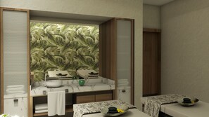 Salas de tratamiento para parejas, un sauna, una bañera de hidromasaje