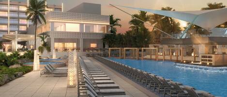 2 outdoor pools, cabanas (surcharge), pool umbrellas