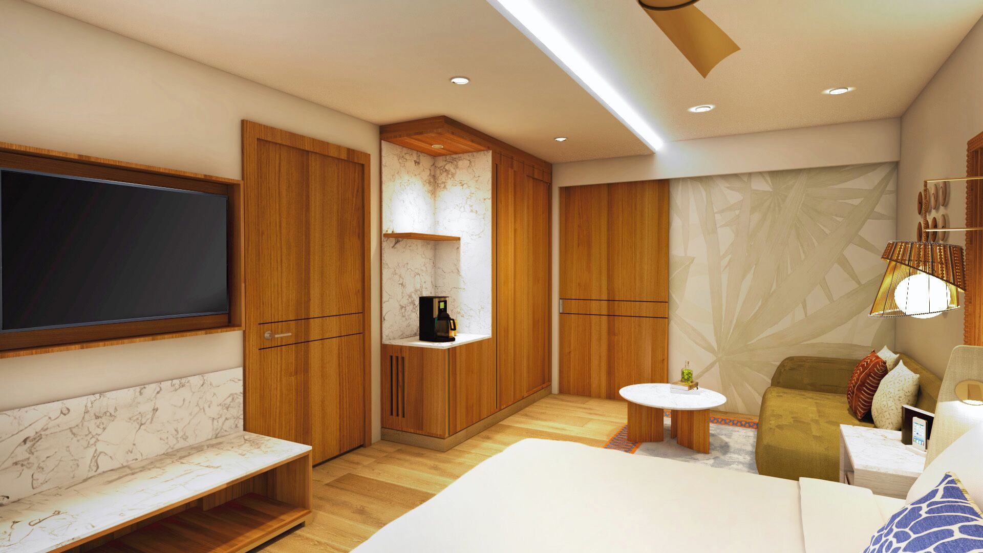 Sengetøy av topp kvalitet, minibar (inkludert) og safe på rommet