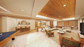 Luxury Chairman Ocean Front Two Bedroom Suite Diamond Club | Premium bedding, free minibar, in-room safe, desk