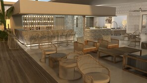 3 bares, bar en la piscina