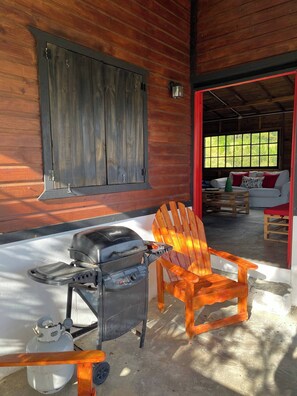 Cabana, 2 quartos, vista para a montanha | Terraço/pátio