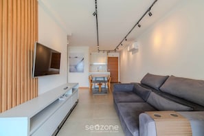Basic Apartment | Living area - Apartment With Barbecue in Itacorubi Aft0210 (Florianópolis)