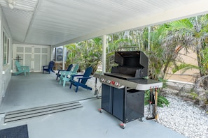 Maison, plusieurs lits (Gus's Getaway) | Terrasse/Patio