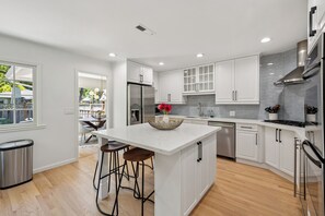 Microwave, oven, stovetop, dishwasher