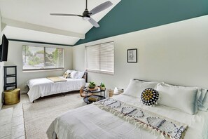 4 dormitorios, tabla de planchar con plancha, wifi y ropa de cama