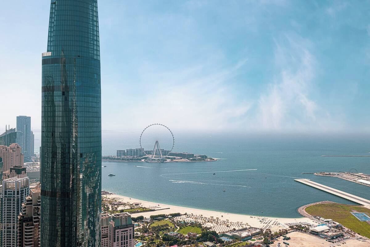 Premium-Apartment, Balkon, Meerblick | Ausblick vom Zimmer