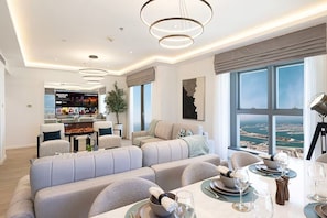 Appartamento Premium, balcone, vista oceano | Area soggiorno